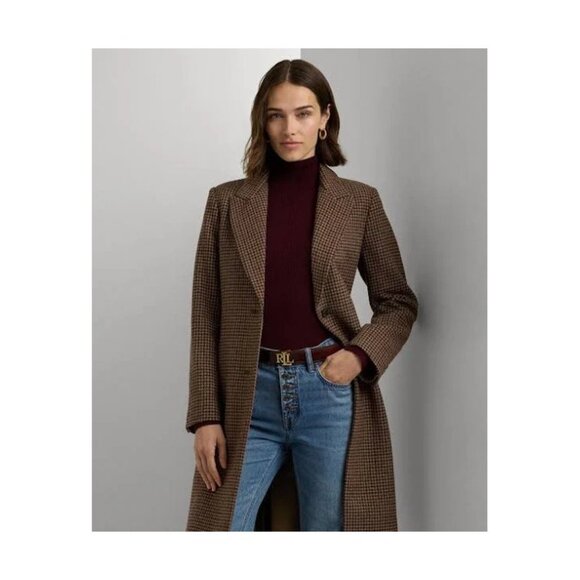 NWT Lauren Ralph Lauren Women's Wool-Blend Walker Coat Size 12 - Picture 3 of 12